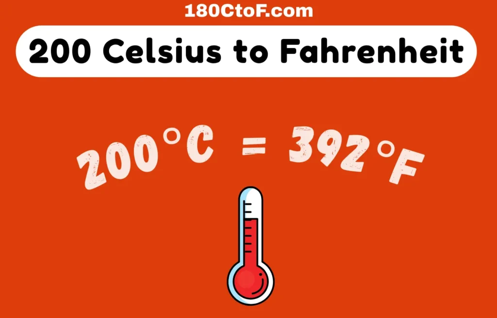 200 Celsius to Fahrenheit