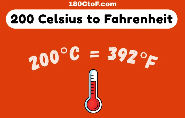 200 Celsius to Fahrenheit