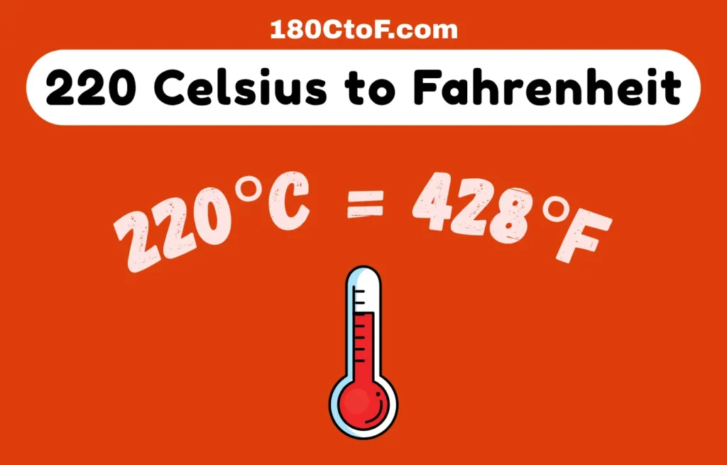 220 Celsius to Fahrenheit