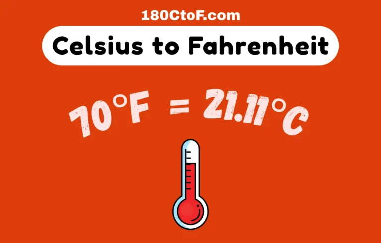 70 Fahrenheit to Celsius