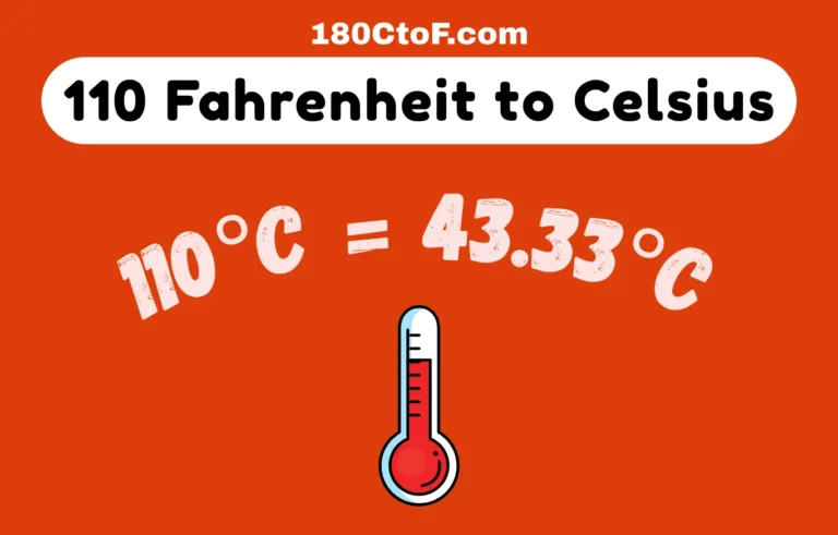 110 Fahrenheit to Celsius