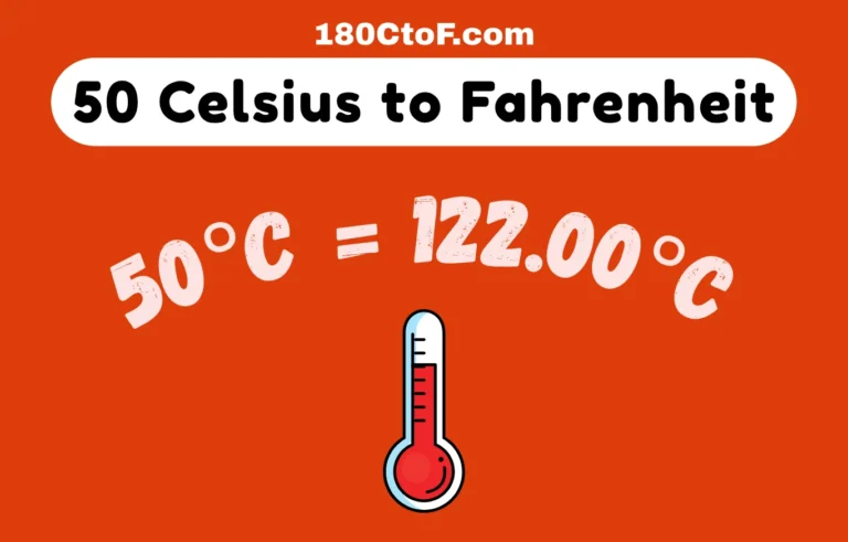 50 Celsius to Fahrenheit
